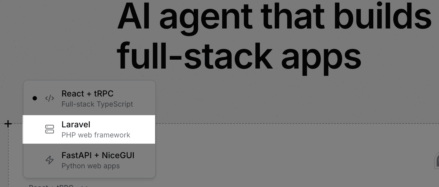 app.build Laravel app option